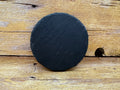 Personalized Black Slate Stone Coasters | Round and Square 4 Pack