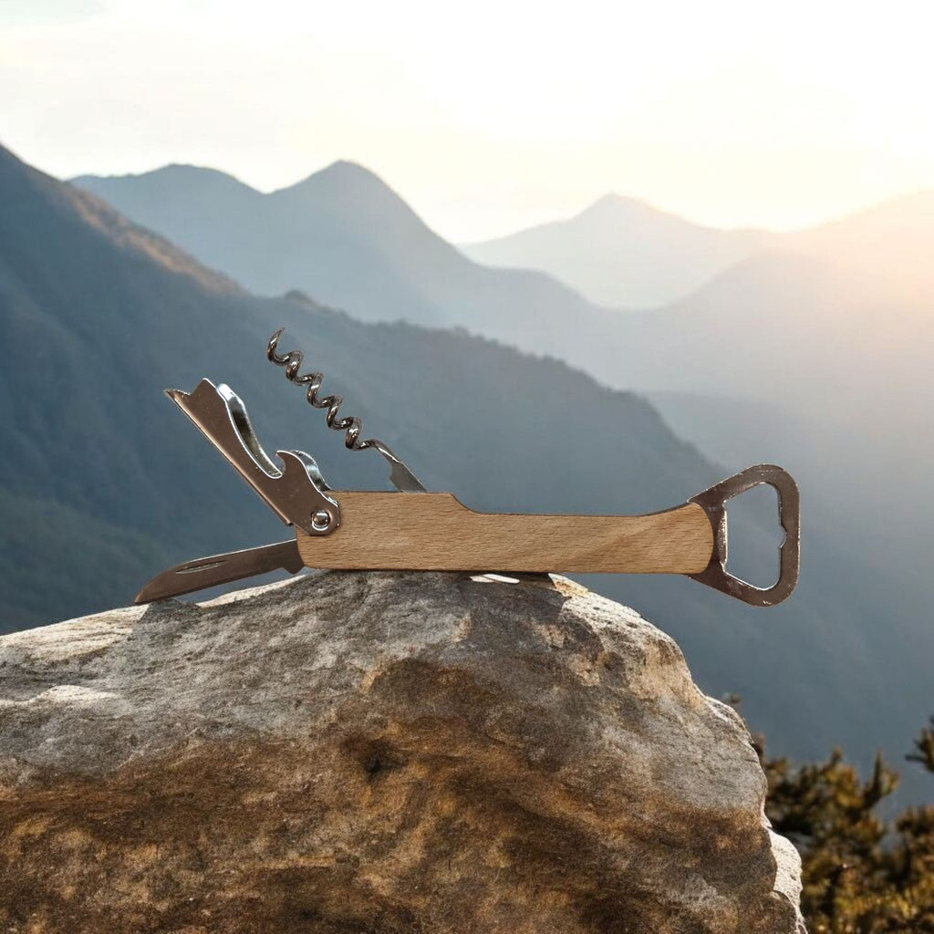 Personalized Beech Wood Multifunction Wine Bottle Opener