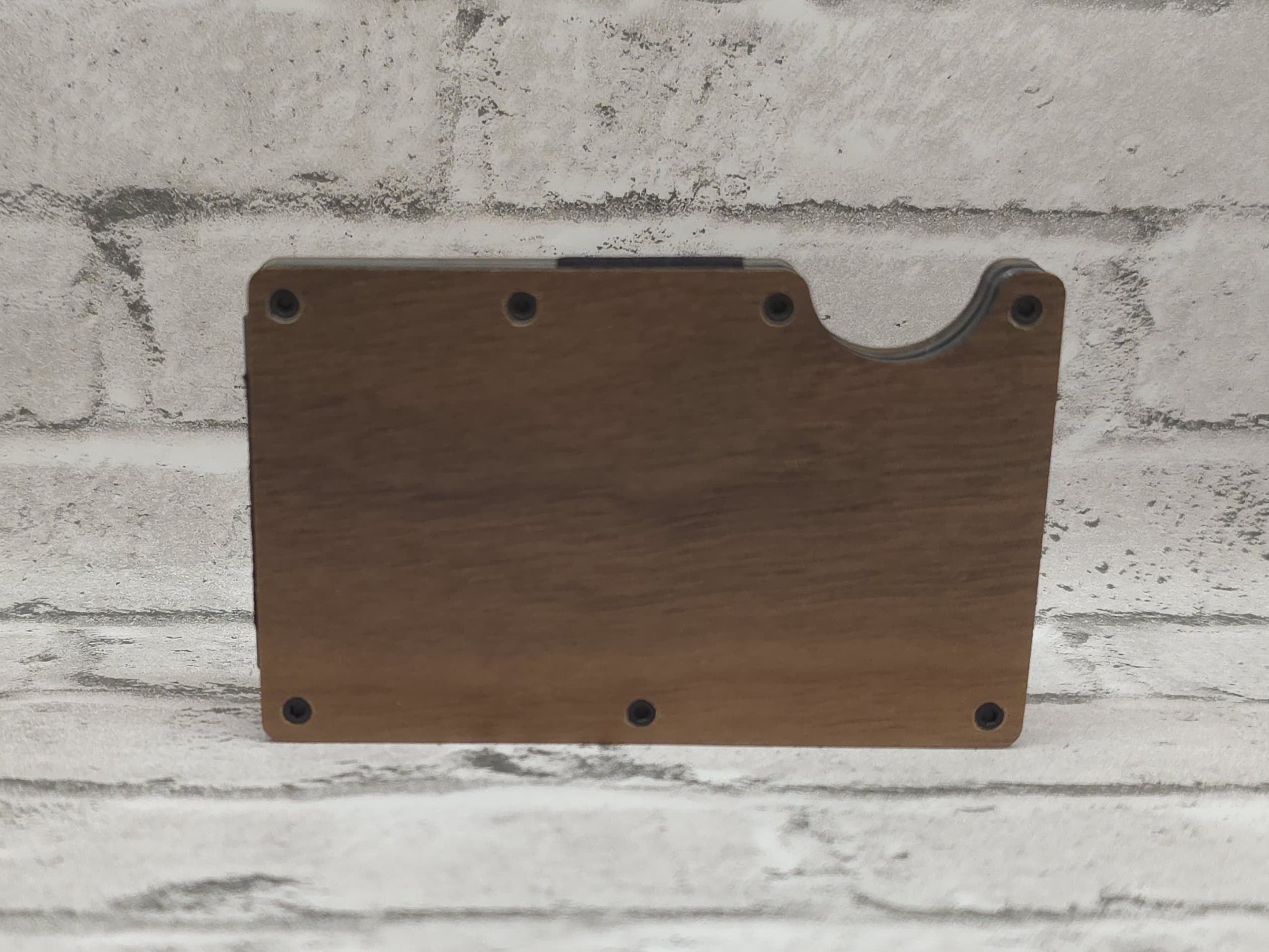 Personalized Natural Wooden Credit Card Holder w/ Money Clip