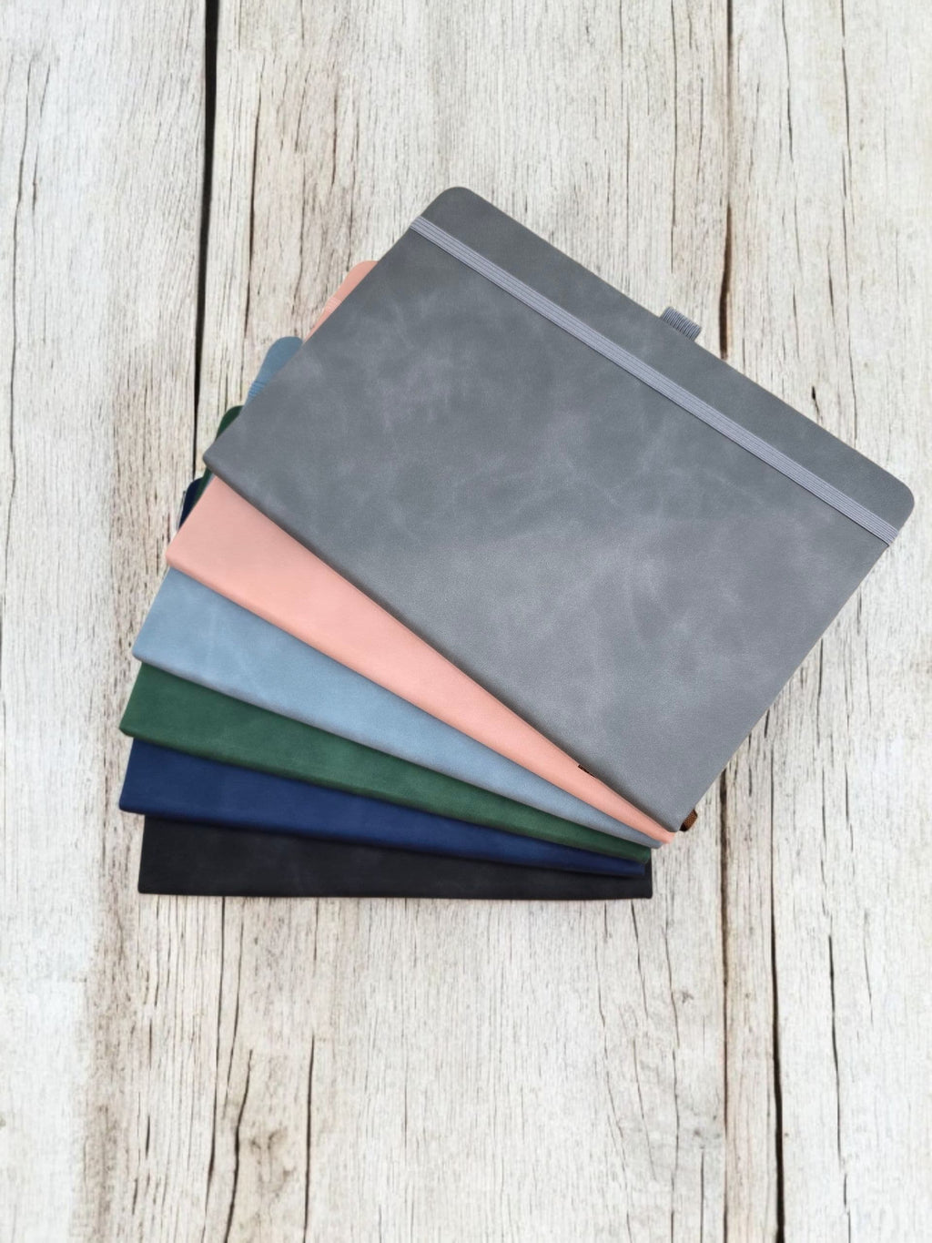 Personalized Hardcover A5 Notebook | Fabric Cover Journal with Elastic Band