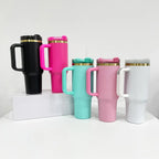 Personalized 40oz Gold-Plated Tumbler with Handle