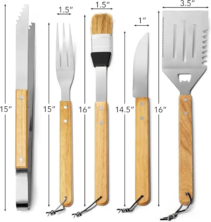Personalized BBQ Tool Set with Bamboo Box