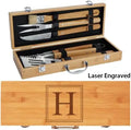 Personalized BBQ Tool Set with Bamboo Box