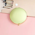 Round mirror with gold frame 