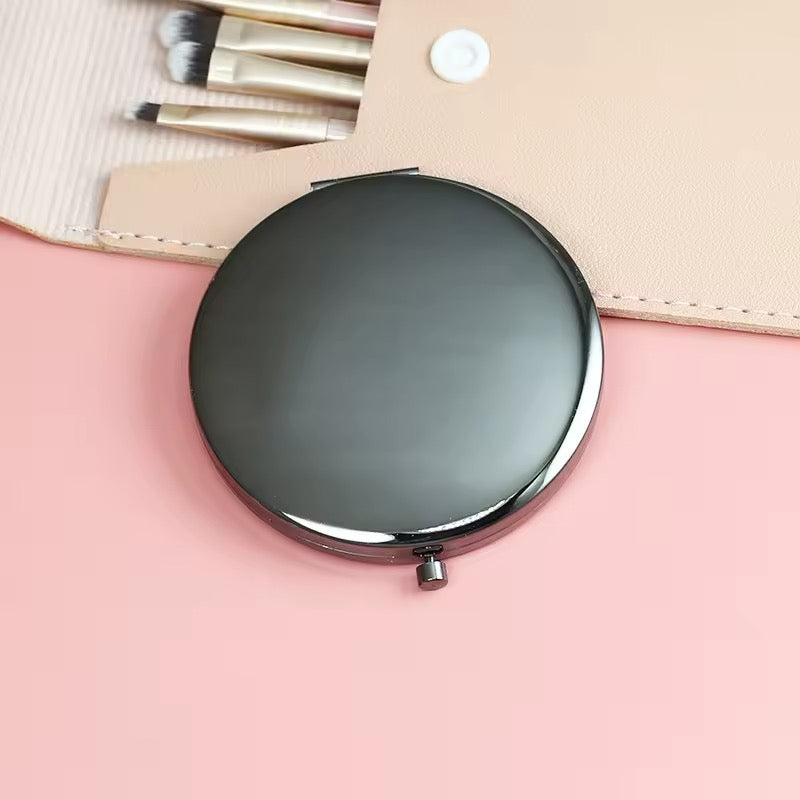 Personalized Luxury Metal Double-Sided Compact Pocket Mirror