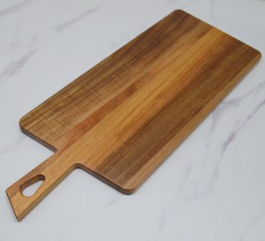Acacia Wood Reversible Cutting Board with Handle | Durable Kitchen & Serving Board